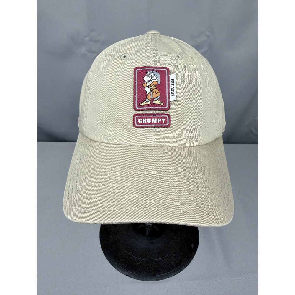 Walt Disney World Grumpy Snow White Baseball Cap Khaki Tan Adjustable Hat